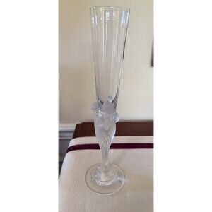 Vintage ERTE Majestique Crystal Champagne Wine Flute Glass